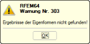 Warnung beim Auswählen der Imperfektion